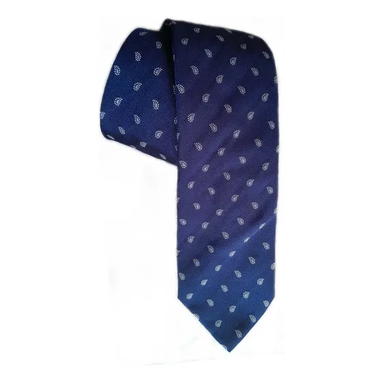 Corbata Italiana Azul Con Bacterias 100% Seda Marca Andrew's