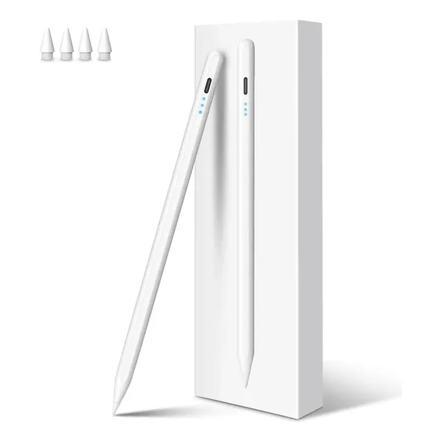 Bakeway Lápiz Óptico Stylus Pen Para iPad Tablet Carga Rápida Con Diseño Magnético,rechazo Palma, Sensibilidad Inclinación, Para iPad Air 3/4/5/m2 2018-2024, iPad Mini 5/6, iPad 6/7/8/9/10, iPad Pro