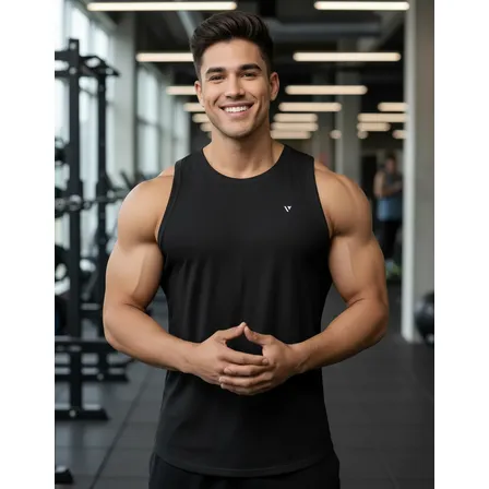 Regata Dry Fit Lisa Camiseta Masculina Academia Treino Voker