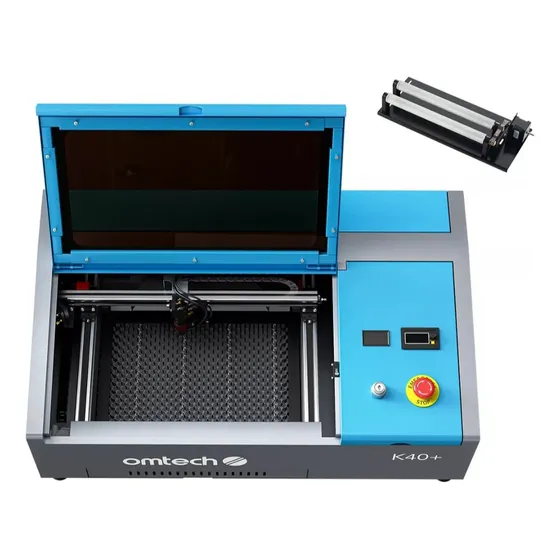 Máquina Omtech Co2 Láser 40w + Cilindro Eje Rotativo K40 