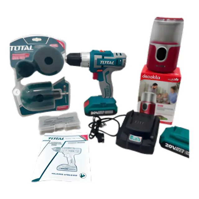 Taladro Inalámbrico 20v Kit Incluye Molino De Café Total