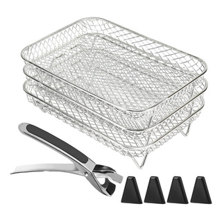 . Bandeja De Cesta Para Fritadeira De Ar Com Prateleira . Bandeja De Cesta Para Fritadeira De Ar Com Prateleira