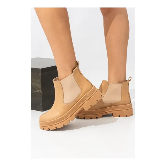 Bota Borcego Con Elástico Mujer Pu Mery Bakanas Shoes