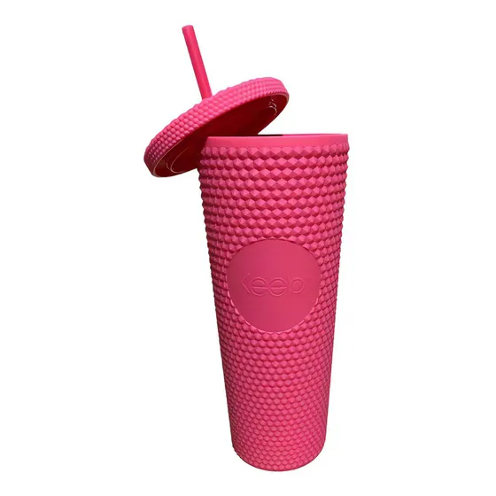 Vaso Mug Tumbler Keep 710ml Bebidas Cafe + Bombilla Color