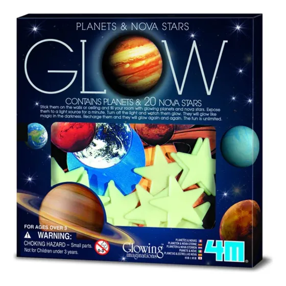 Planetas & 20 Estrellas Que Brillan En La Oscuridad 4m