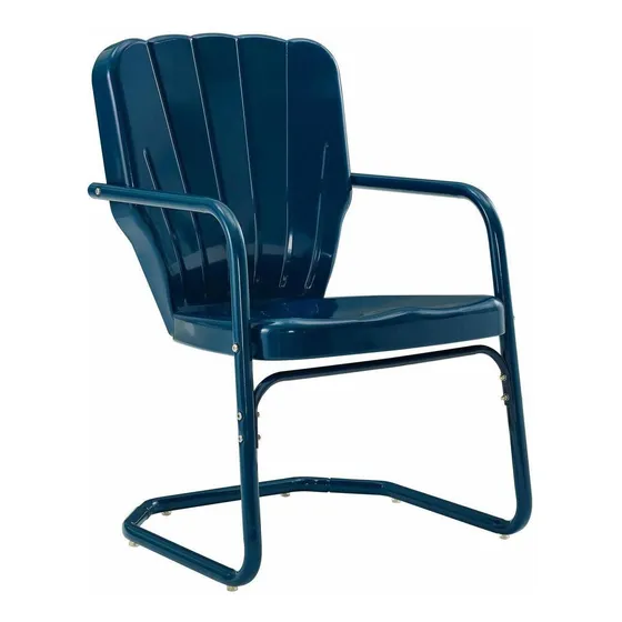 Silla Metal Retro Color Azul Marino