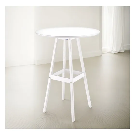 Mesa Redonda Pub Rustica 65cm Diametro Tramontina Blanca