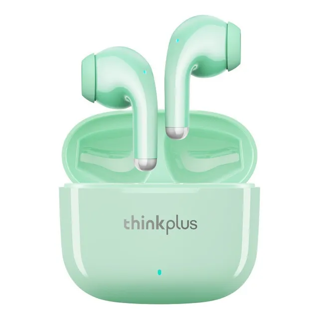 Auriculares in-ear gamer inalámbricos Lenovo LP40 Pro verde con luz LED
