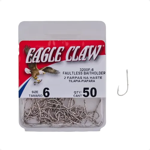 Anzol De Pescaria Eagle Claw Baitholder 186f Nº8 C/50un | MercadoLivre