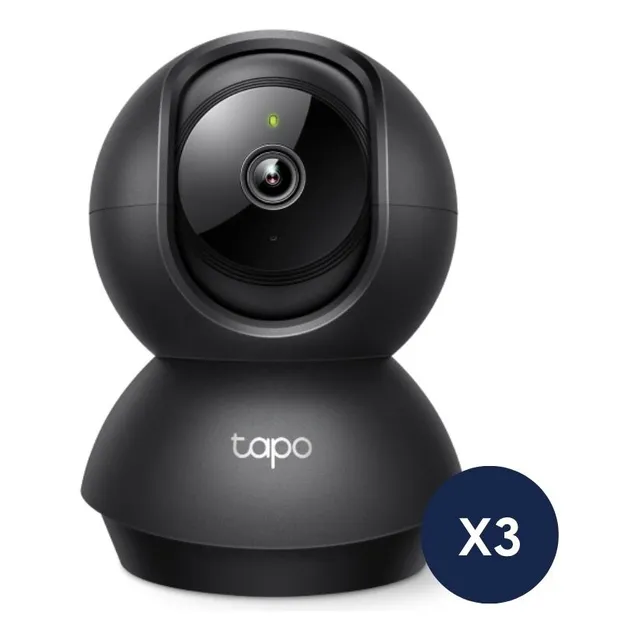 Cámara Seguridad Tapo C211 2k Pack X3 Wi-fi Visión 360