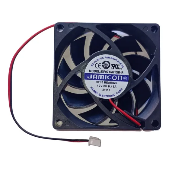 Ventilador Cooler Jamicon Kf0715h1sr-r 70x70x15 2 Fios Led Não Aplica