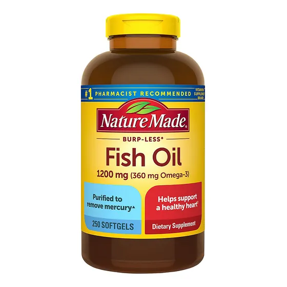 Aceite De Pescado 1200 Mg Omega 3 360 Mg Nature Made 250 Cáp