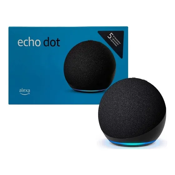 Alexa Amazon Echo Dot Assistente Virtual Portugues Bi Volt Cor Charcoal