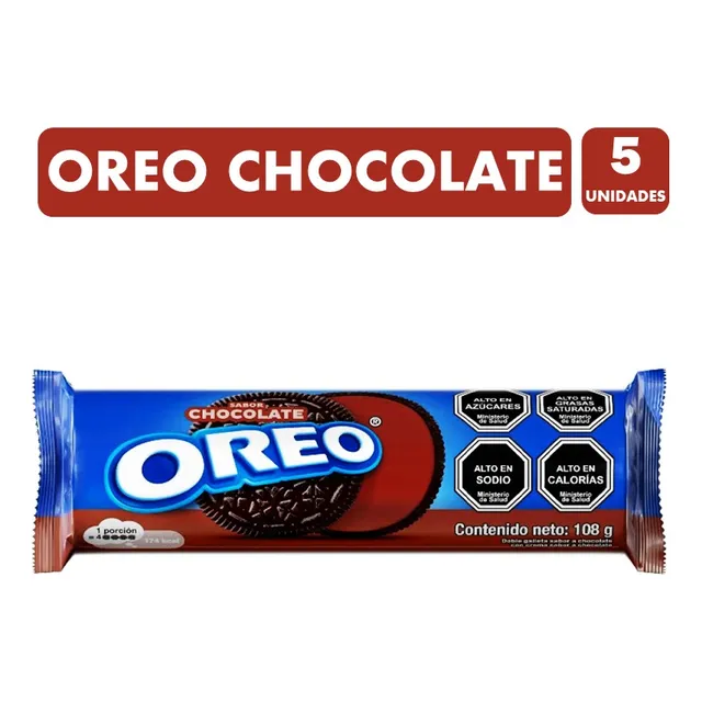 Galletas Oreo Sabor Chocolate - Para Colación (pack 5 Uni)