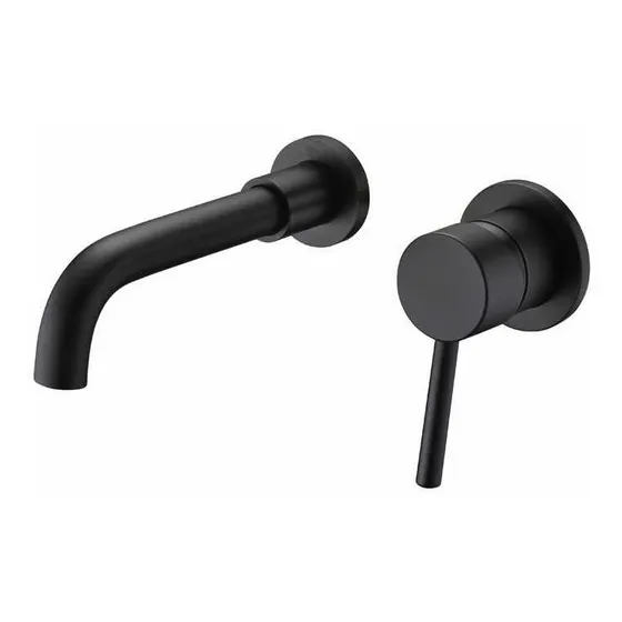 Monocomando/griferia/canilla De Empotrar Baño Negro Mat Acra