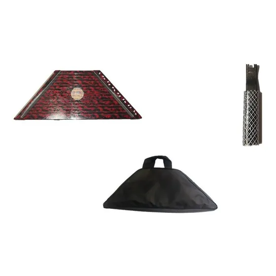 Kit 1 Mini Cítara Harpa Madeira Com Chave De Afinação E Bag 