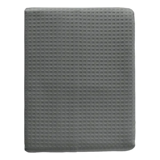 Colcha Solteiro 100% Algodão Piquet Favo Gênova Teka 160x220cm Cor Cinza