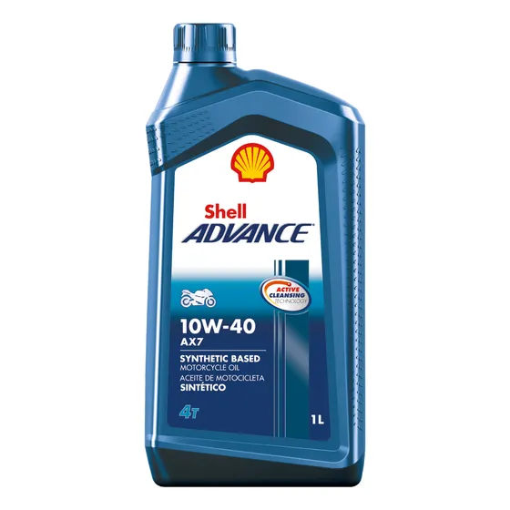 Aceite De Motor Shell Advance 4t Ax7 10w40 1 Litro