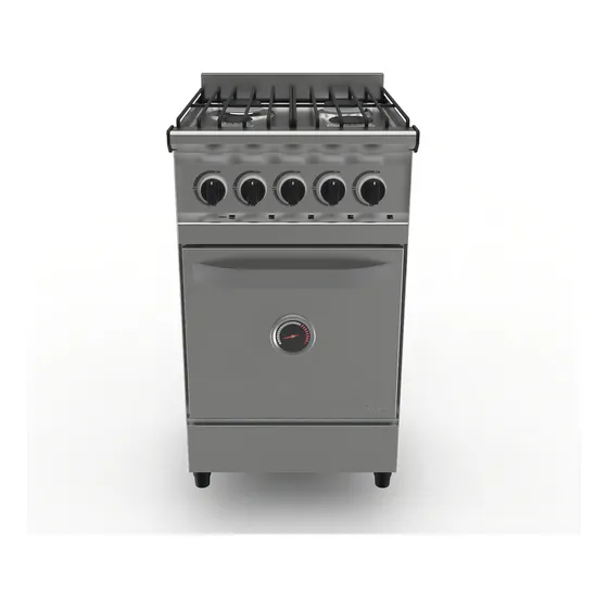 Cocina Profesional Fornax Fit Cv50 Fa-2 Gn 4 Hornallas Color Acero