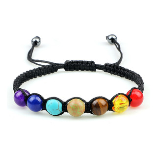 Pulsera Hilo Trenzado Con Piedra Natural 7 Chakras B806 Pulsera Hilo Trenzado Con Piedra Natural 7 Chakras B806