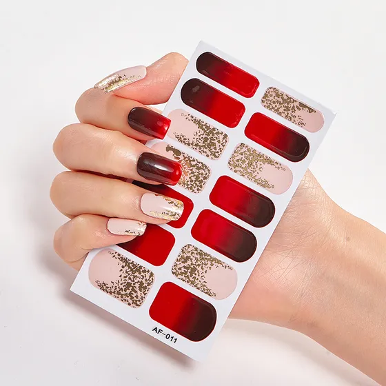 J Tiras De Esmalte De Uñas: Adhesivas, Con Lima Y Barra