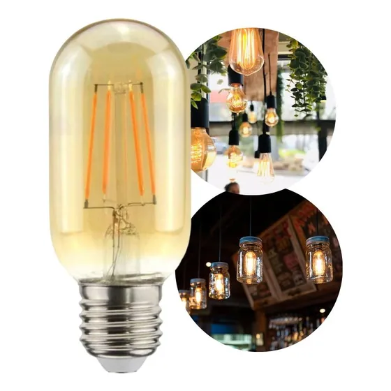 Lâmpada Filamento Led 4w T45 2500k Rêtro E27 Decorativo