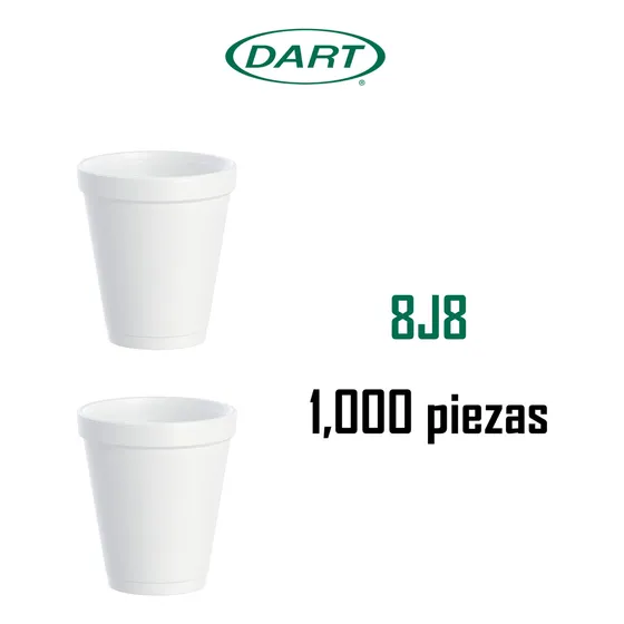 Vaso Unicel Térmico 8. Marca DART 8J8