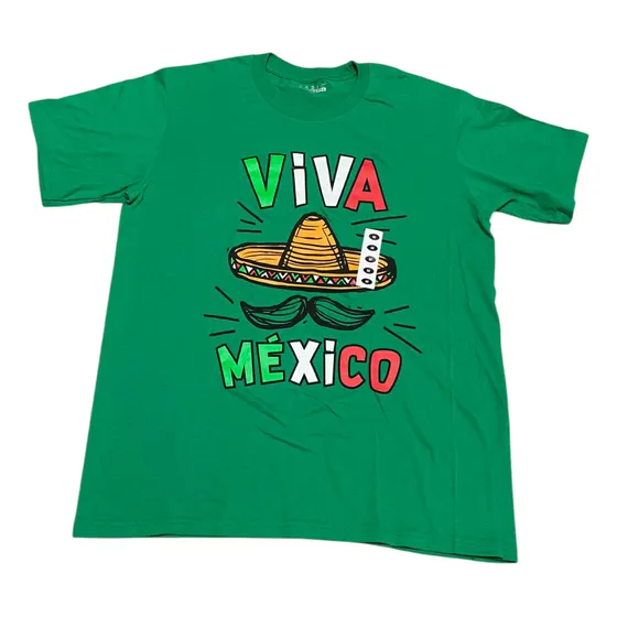 Playera Basic Viva México Moda Unisex