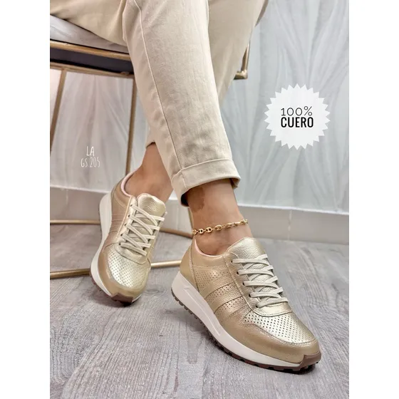 Zapatos De Damas Deportivos Cuero Nueva Coleccion