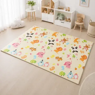 Tapete Tatame Infantil Grande Dupla Face Dobrável 180x120cm