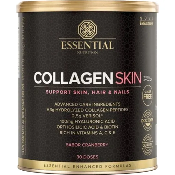 Suplemento Essential Nutrition Collagen Skin Cranberry Lata 330g 30 Doses