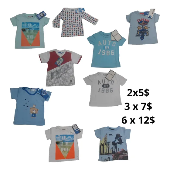 Franelas Para Bebe's  Varon Varias Tallas, Ropa Set De 2