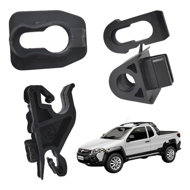 Kit Grampos Da Haste Do Capo Fiat Strada 2000 A 2020