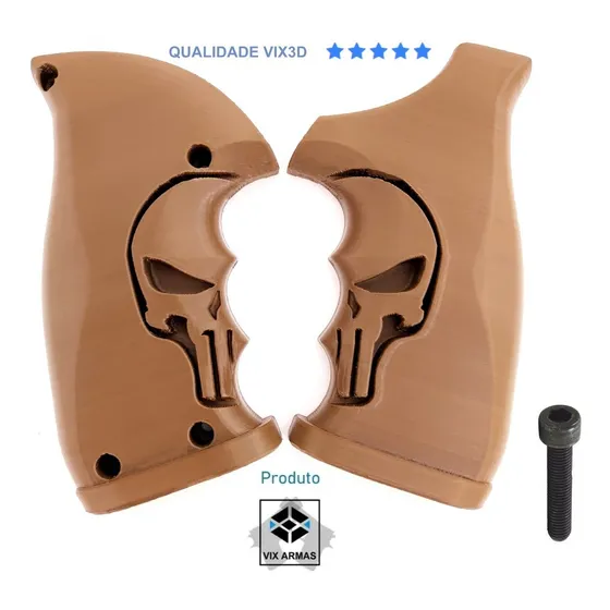 Cabo Empunhadura Taurus Revolver 6 E 8 Tiros Justiceiro Blac