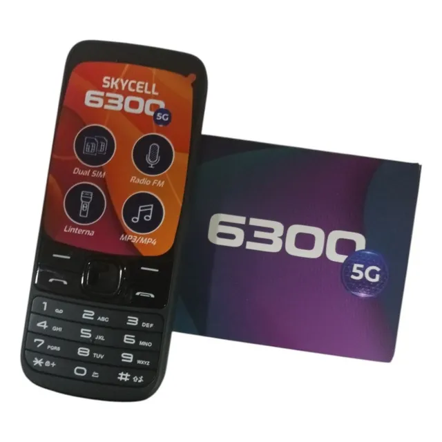 Telefono Celular 5g 6300 Carbon Doble Sim Fm Radio Linterna