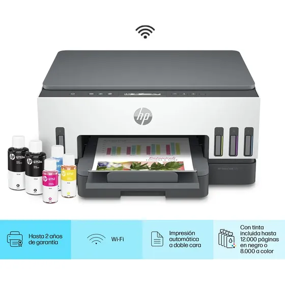Impresora Multifunción Hp Smart Tank 720 con wifi 220V