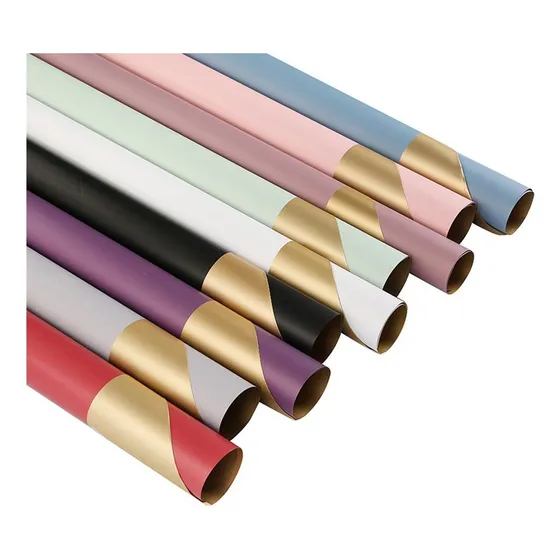 Pack X20 Papel De Regalo Metalizado Dorado Envoltorio Cumple