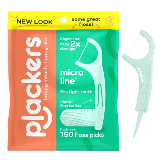 Fio dental com Haste micro mint Plackers dental flossers 150