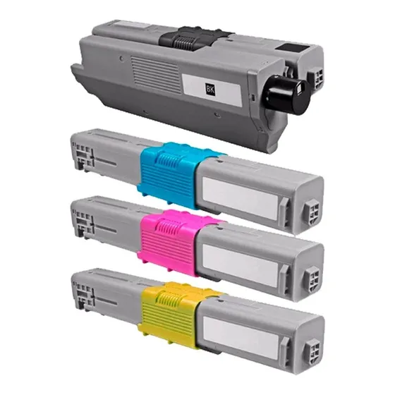 4x Toner Compatível Para Okidata C330dn C331dn Mc361 Oki Tinta Preto, Ciano, Magenta E Yellow