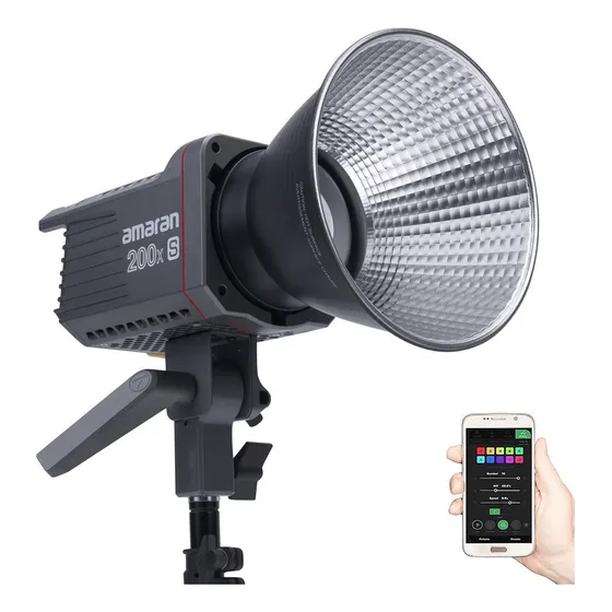 Iluminador Led Amaran 200x S Bicolor Cob Luz Contínua 200w Cor da estrutura Preto Cor da luz Branco-neutro 127/220V