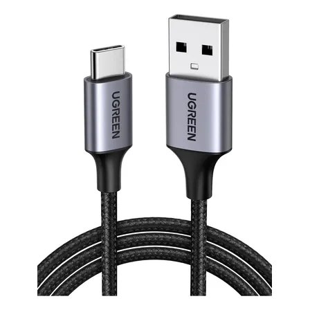 Cable Usb-C / Usb-A Datapower 3A Max 1 Metro Reforzado Negro UGREEN US288