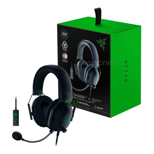 Diadema Razer Blackshark V2 + Usb Sound Card
