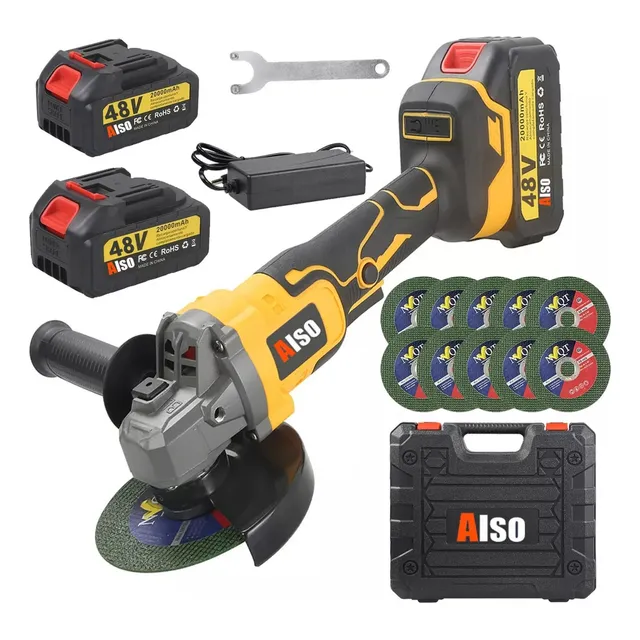 Also New Mini Esmeriladora Amoladora Inalambrica Pulidoras 2 Baterías Amarillo