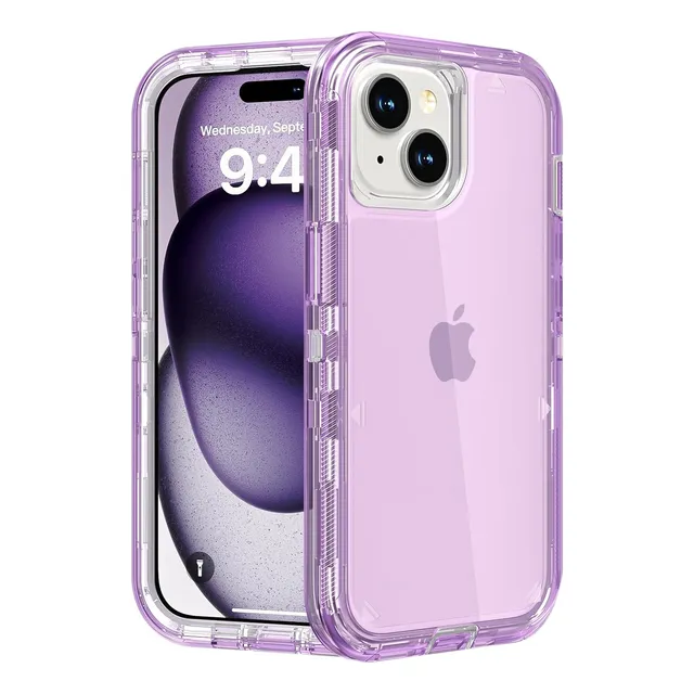 Funda Case De Uso Rudo 360 Para iPhone Transparente Antigolpes Con Marco Frontal 3 En 1