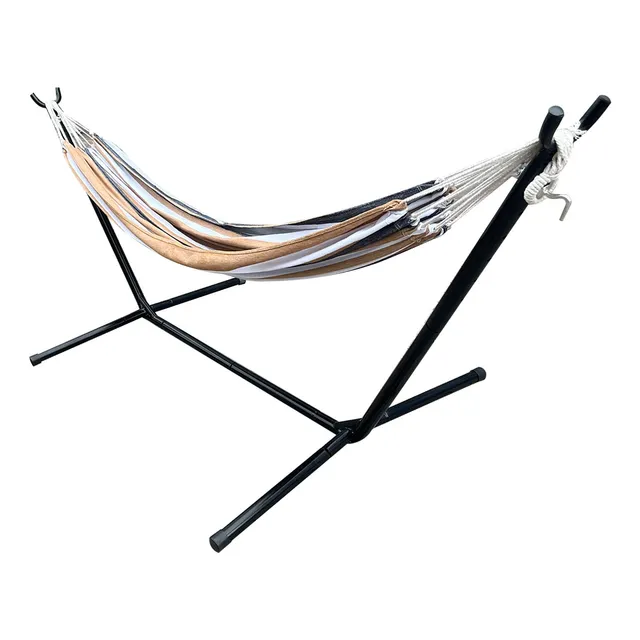 Hamaca Doble Con Base Soporte Hamaca Portatil Bolsa Jardin
