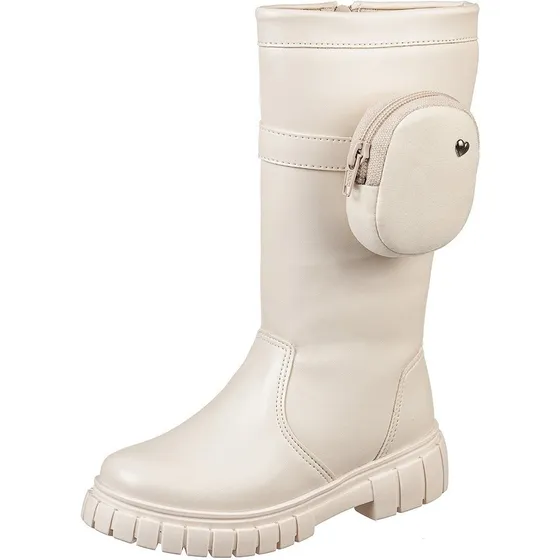 Bota Infantil Montaria Bolsinha Cano Longo Tratorada Zíper