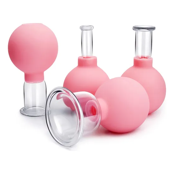 Set 4 Ventosas Chinas De Vacío Copas Para Rostro, Antiage