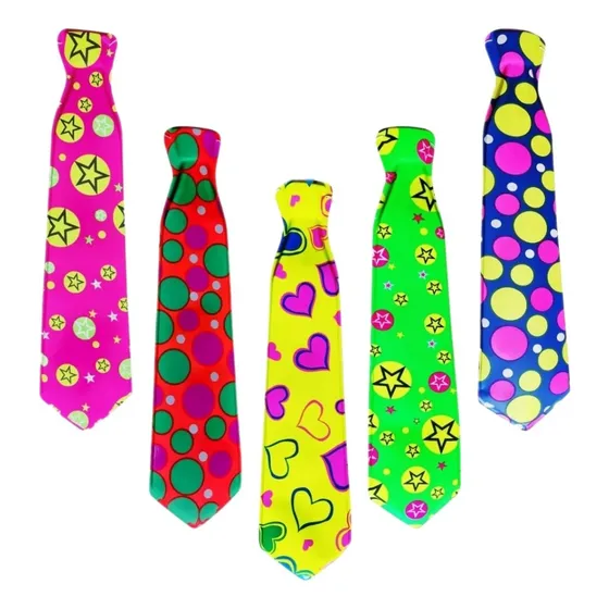 48 Corbatas Para Fiestas Batucadas Neon Eventos Sombreros