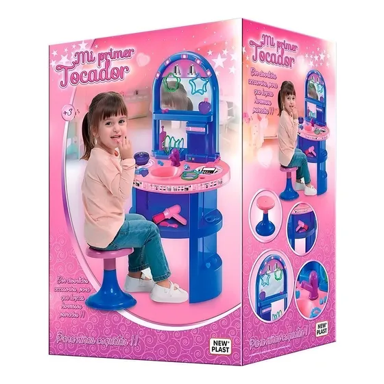 Set De Belleza Maquillaje Mi Primer Tocador Nena New Plast