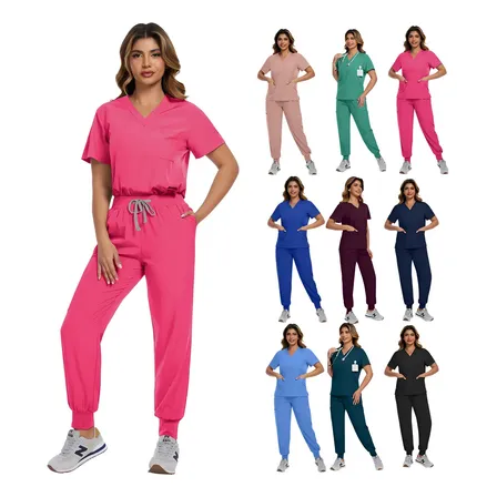 Pijama Quirúrgica Medico Scrub Jogger Uniforme Antifluid